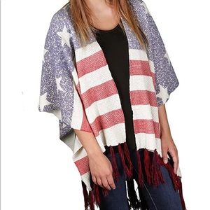 Patriotic USA Poncho Wrap